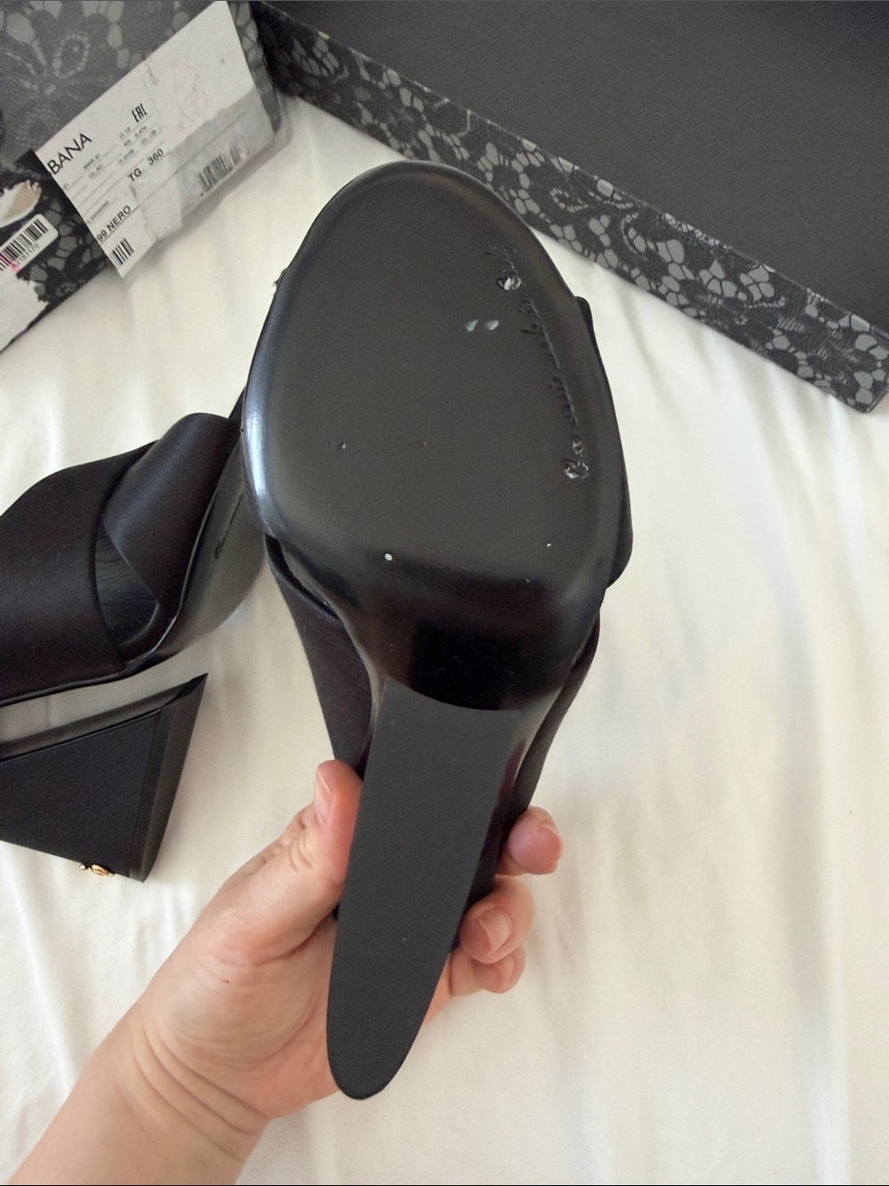 Dolce & Gabbana Black Crisscross Mule Slides - Picture 11 of 17